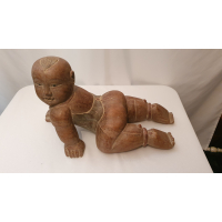 Grote houten baby Bhoeda